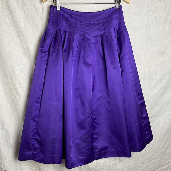 J Crew Satin Pleated Midi Skirt - Picture 3 of 6
